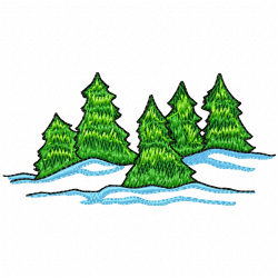 Trees Embroidery Design 3